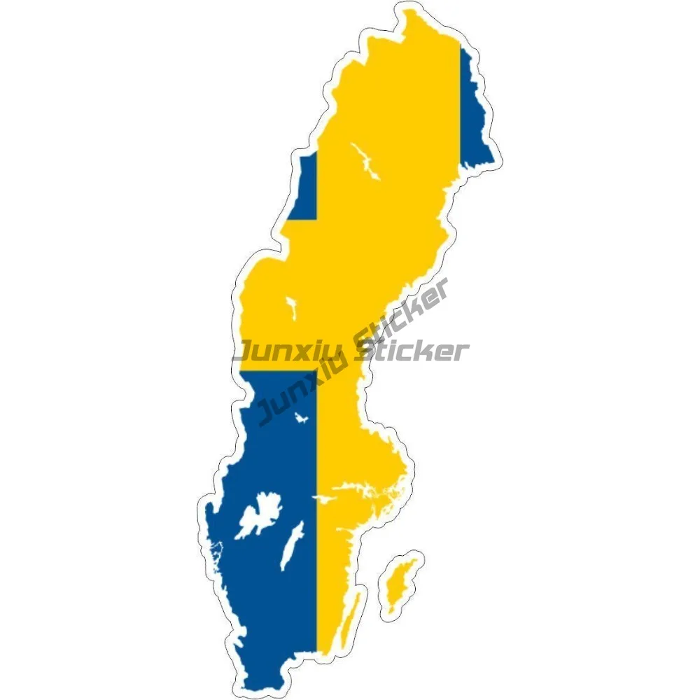 

Sticker Decal Emblem Flag Flag Map Map Sweden-Windshield Bumper Waterproof Car Decal Cover Scratches Decoration Accessory