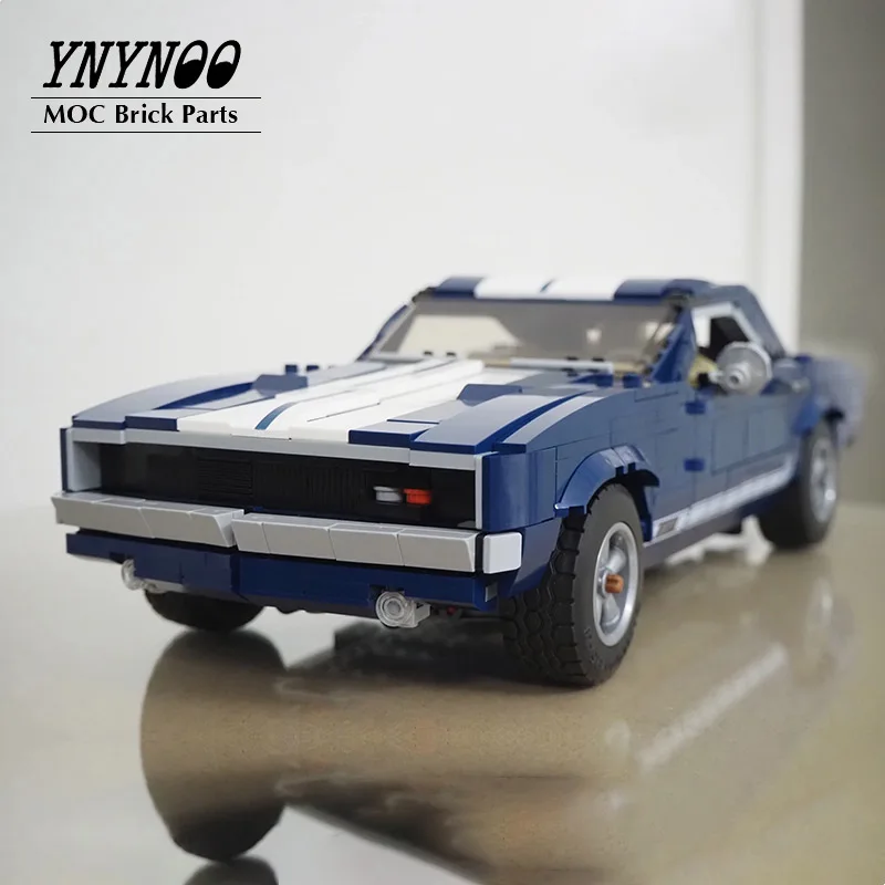 NEW 1328Pcs MOC Customizable MC68 Muscle Classic Cars Model 10265 Ford Mustang MOD Building Blocks Assembly DIY Brick Toys Gifts