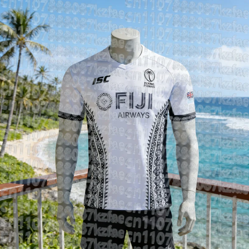 2026 New Fiji Rugby Large Size Jersey Men's Summer Breathable Quick Dry Outdoor 3D Printed Casual Fitness T-shirt FamilyMatching