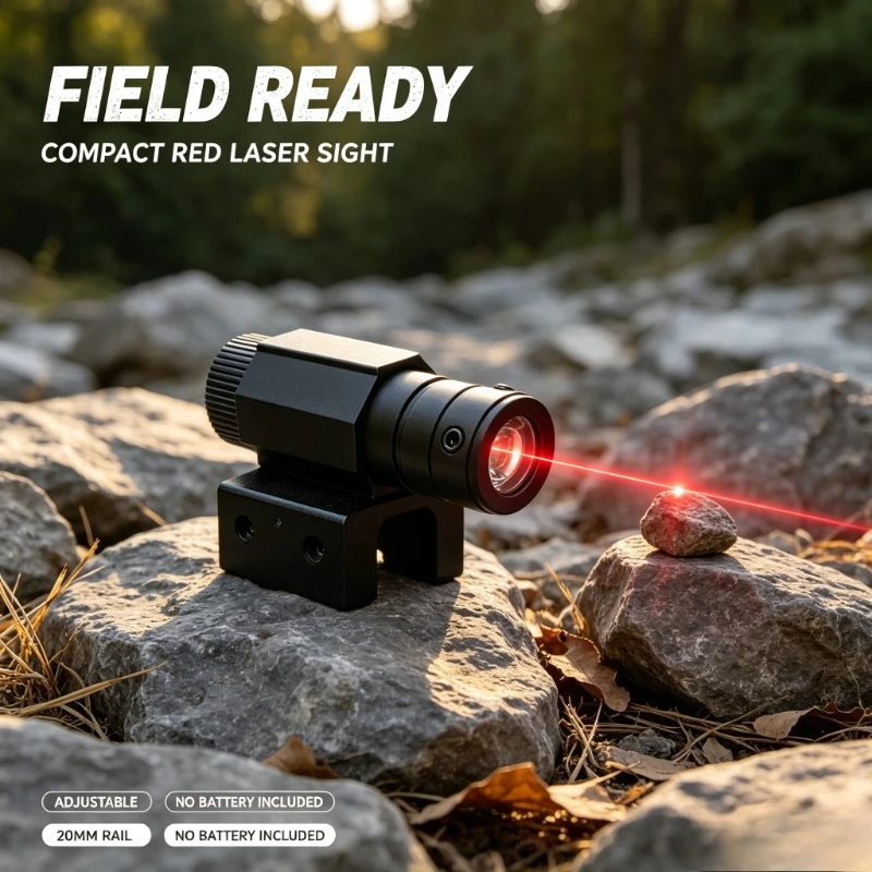 805 Mini Red‑Dot Laser Positioning Module,11mm/20mm Rail Tunable Laser Pointer For Low‑Light Outdoor Simulation Practice