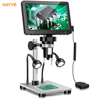 Hayve Digital Microscope 1200X Soldering Microscope for Coin 12MP PCB Circuit Repair Magnifier Compatible with Windows/Mac OS