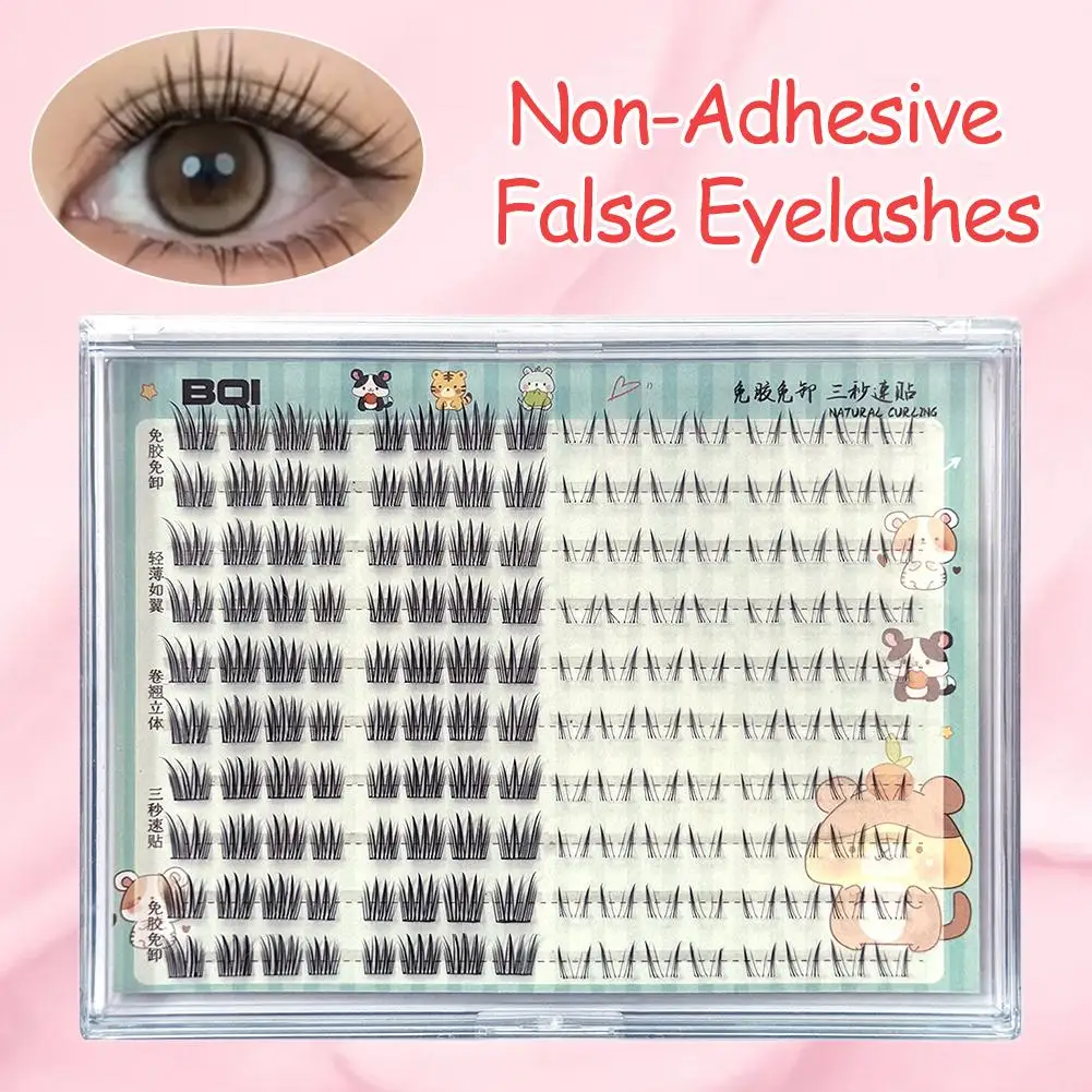 Sztuczne rzęsy do samodzielnego nakładania, bez kleju, naturalnie podkręcone, w stylu komiksowym, do makijażu, rzęsy N6Y2