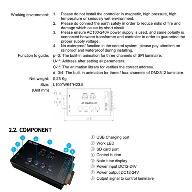 

SW201 DMX512 Address Code Writer M512/SM16512/ UCS512/GS8512 Etc Address Writer For DMX512 Code Writersabgi