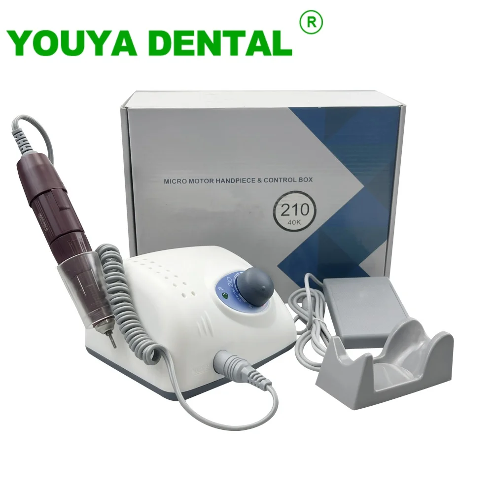 45K RPM Dental Micromotor Polishing Handpiece 210+102LN Handle For Denture Polish Equipment Dental Handle Grinder Manicure Tools