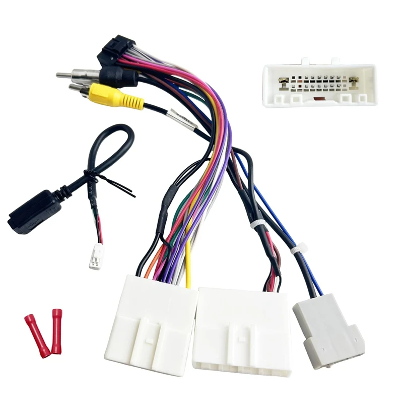 DT21 Harness Adapter ISO Stereo Wiring Adapter for Nissan 2010-2017 Reverse Antenna Support 16Pin Plug and Play Aftermarket