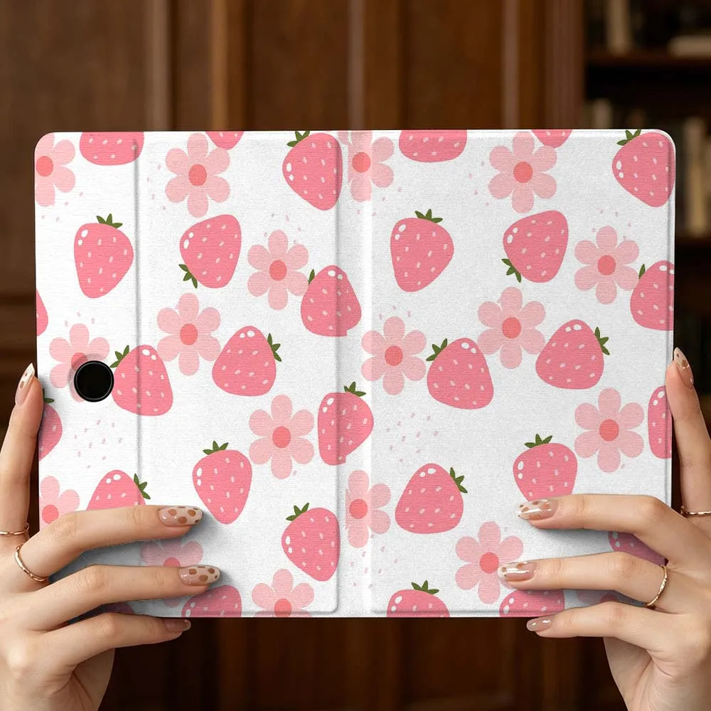 Strawberry Digital Pen Tray For OPPO VIVO IQOO OnePlus Realme Pad 3 Pro 13 12.1 11.61 11.4 10.36 11 inch Tablet Case