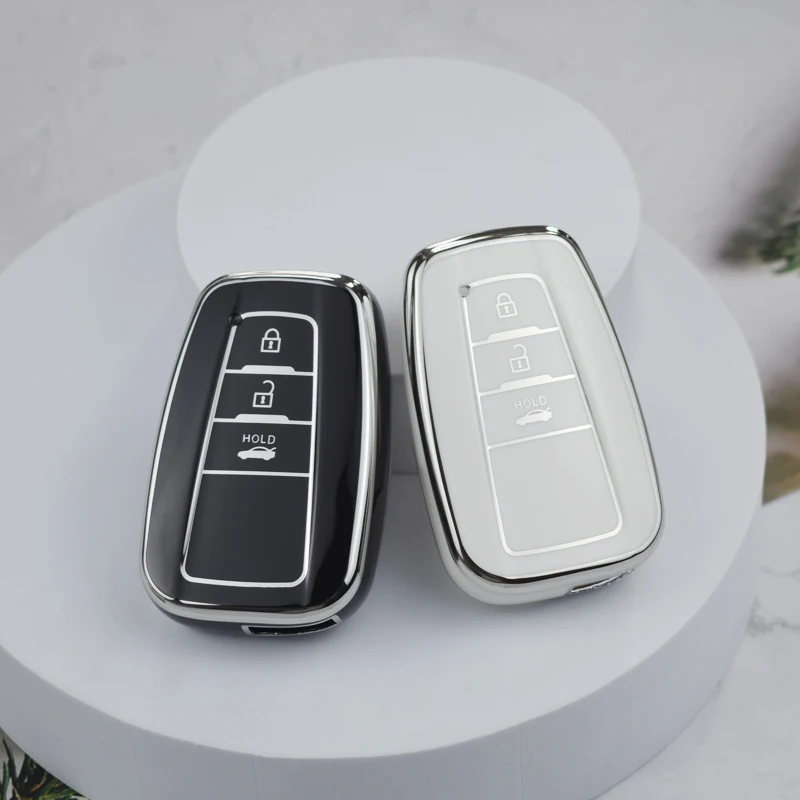 NEW Soft TPU Car Key Case Full Cover Shell For Toyota Prius Camry Corolla CHR C-HR RAV4 Land Cruiser Prado Keychain Accessories