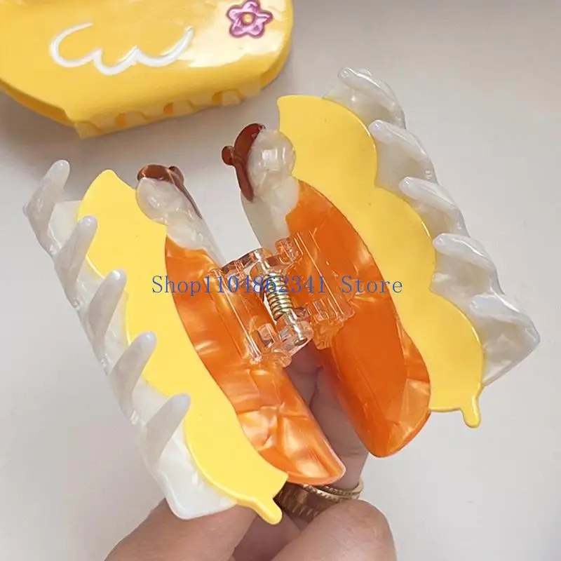 5asd Cartoon Duck Hair Clip Claw Acetate Barrettes for Women Practical Hold for Curly Hair Great for Outdoor Activities