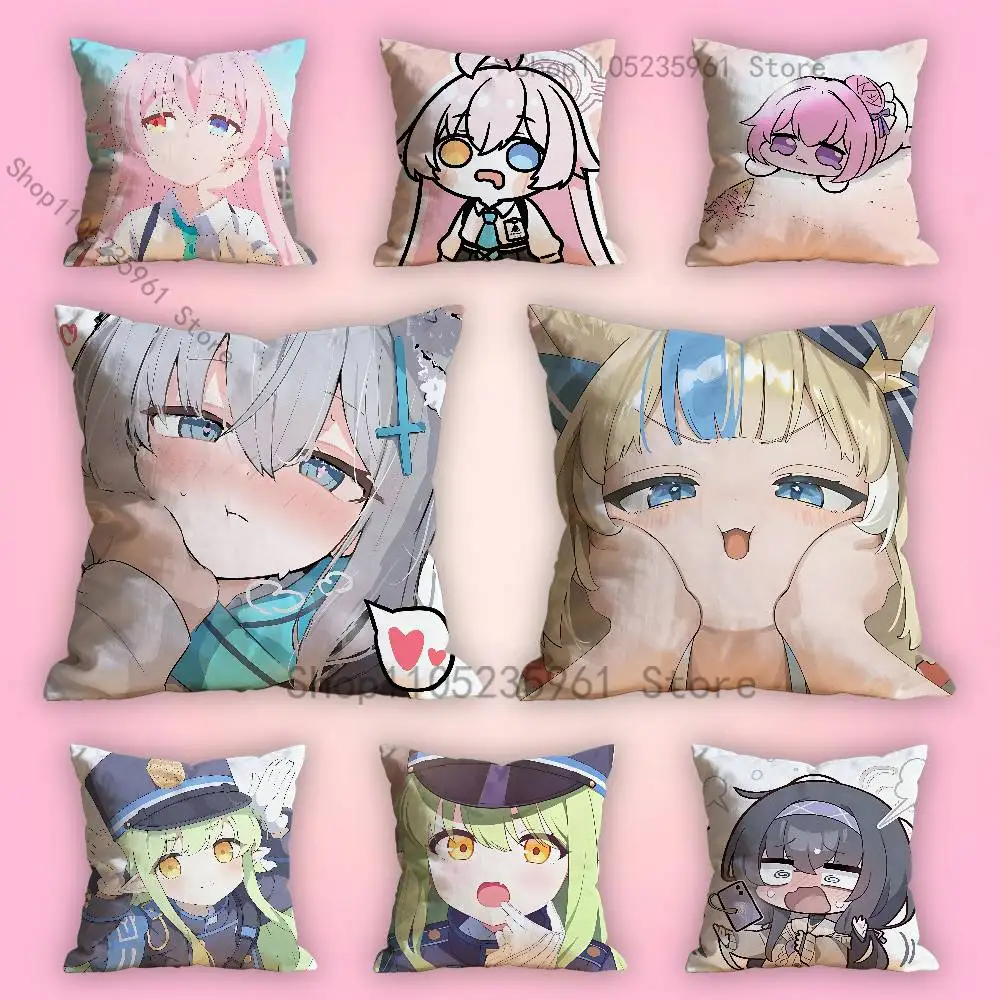 

B-Blue A-Archive Pillow Cases for Bedroom Living Room Sofa Home Decor Polyester Cushion Cover with Zipper