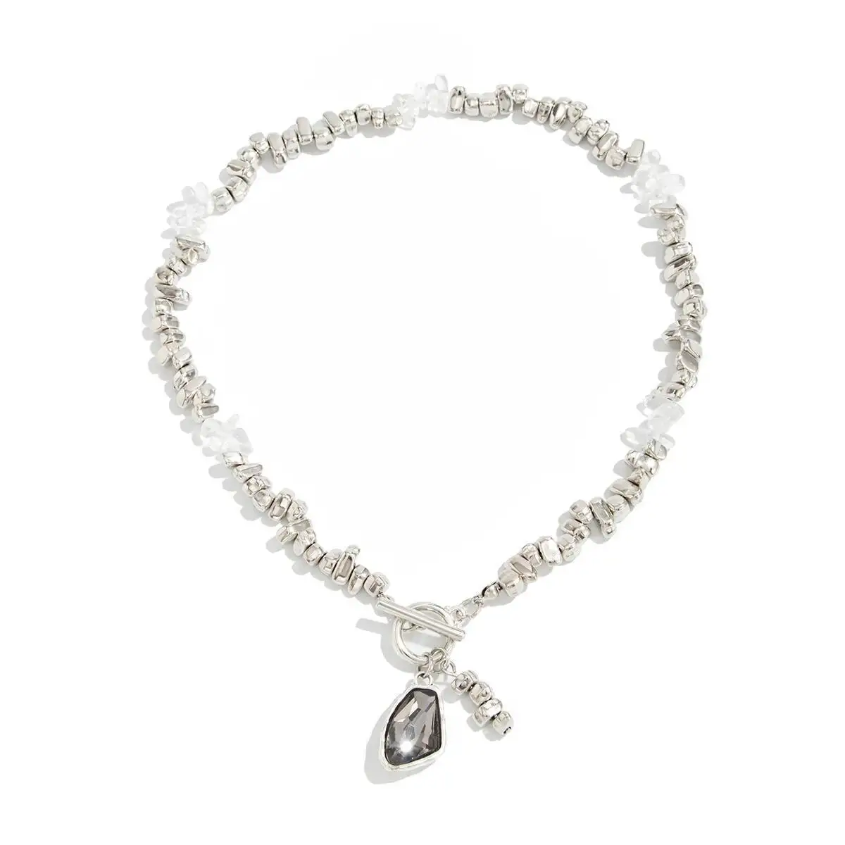 

Ingemark Retro Black Acrylic Rhinestone Pendant Choker Necklace for Women Trendy Creative OT Buckle Neck Jewelry Accessory