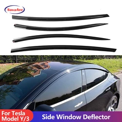 For Tesla Model 3 Y Vent Deflector Ventshade Ventvisor Side Window Deflector Rain Guards Window Visors Rain Guard Car Accessory