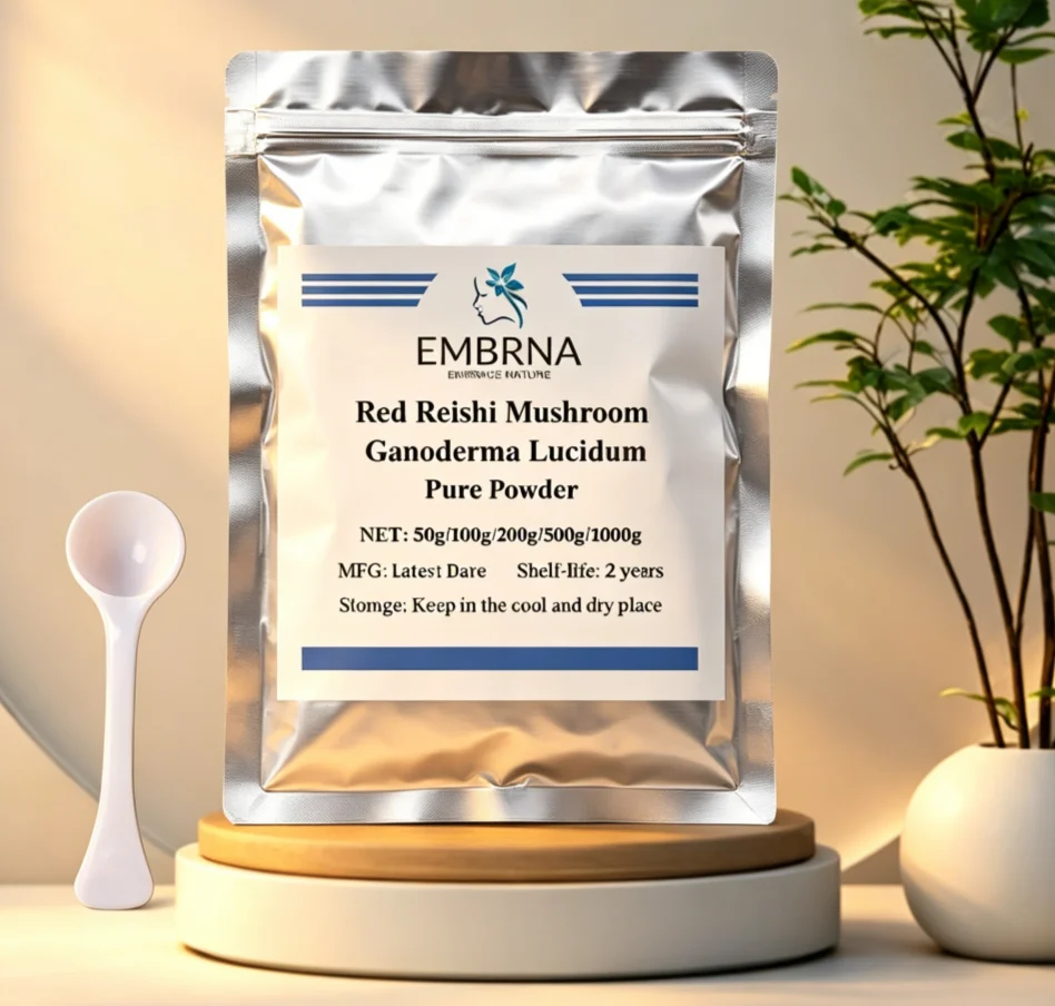 Envío Global Rápido, Bolsa de Aluminio para Empaque Exterior, para 100% Ganoderma Lucidum Rojo, Empaque Interior de Bolsa de Plástico de Doble Capa