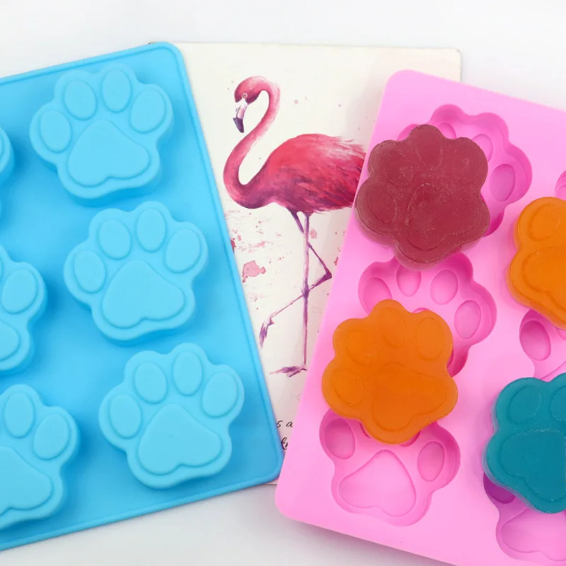 

Animal Cartoon Dog Footprint Cat Paw Silicone Mold Mousse Chocolate Pudding Jelly Soap Plaster