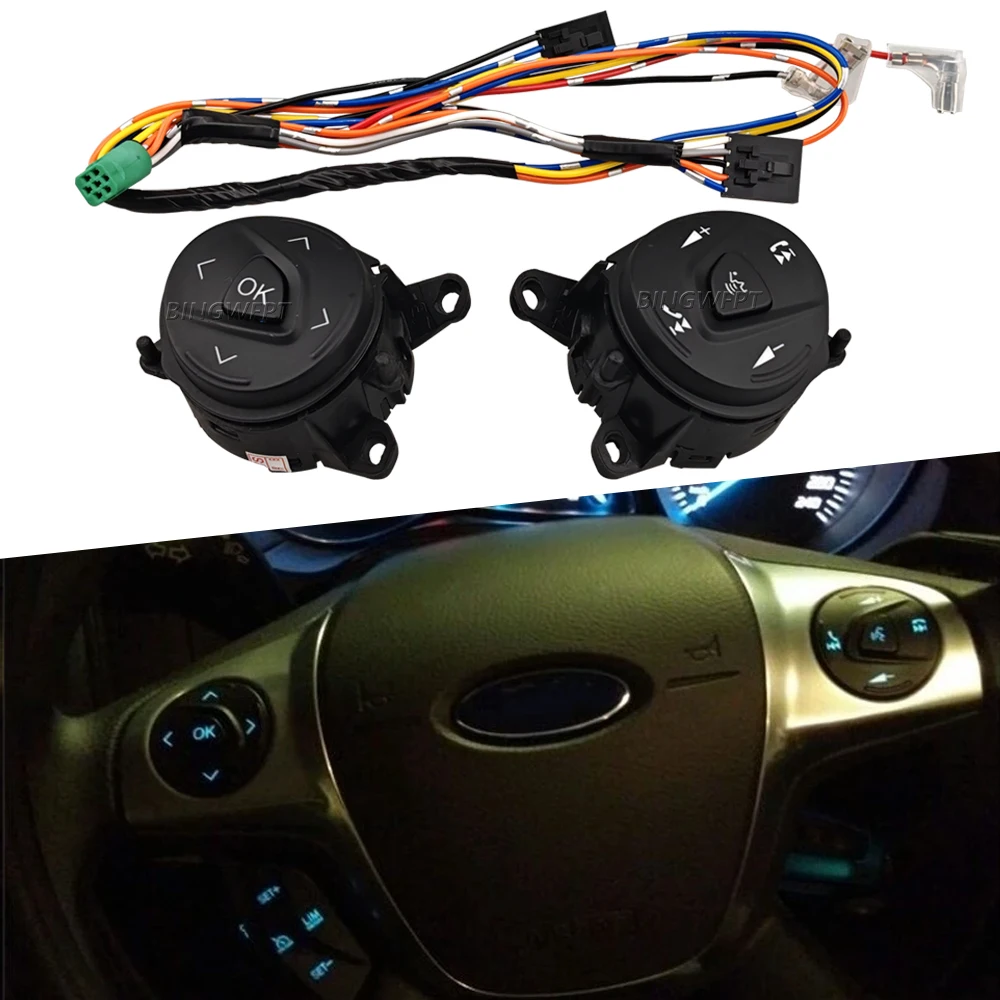 

DM5T-14K147-AA DM5T-14K147-DA Multifunction Steering Wheel M Phone Switch Button For Ford Kuga 2012 2013 2014 2015