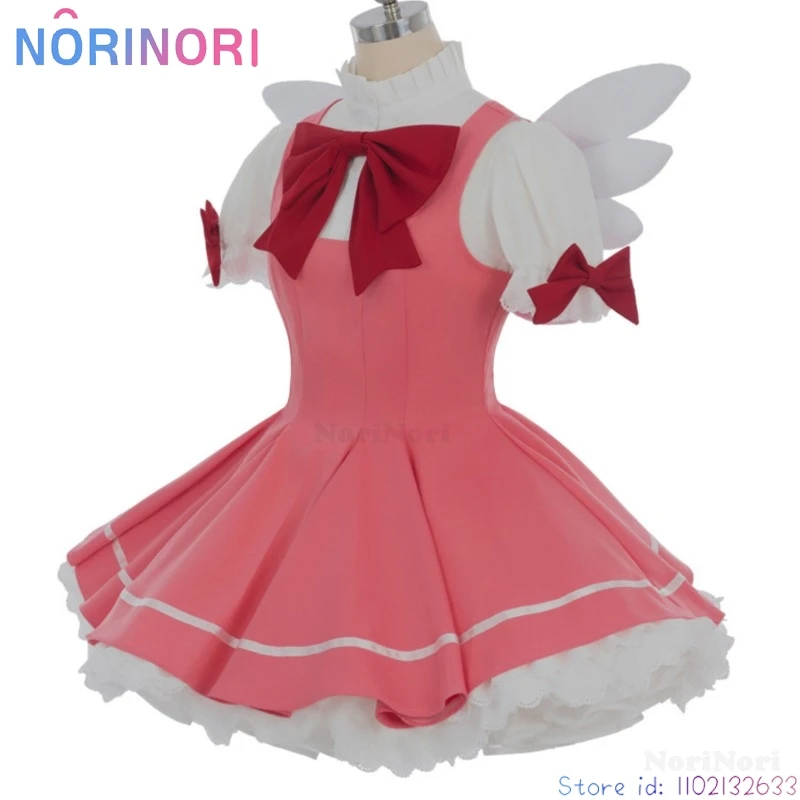 Cardcaptor Sakura Kinomoto Sakura Cosplay Wing Fight Uniform Anime Outfit Card Captor Roleplay Fullset Costume Pink Lolita Suit - view 3