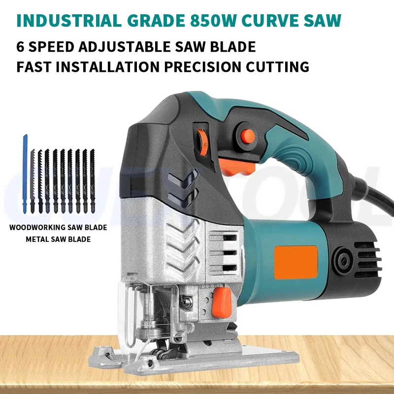 Electric Curve Saw Woodworking Electric Saw Multifunctional Cutting Machine Industrial Electric Saw Electric Tool 6-speed Regula
