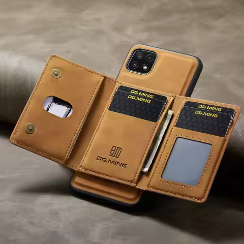 2 in 1 Removable Leather Magnetic Wallet Card Bag Case for Samsung Galaxy S23 Ultra S22 Plus S21 A54 A14 A34 A24 A23 A52 Cover