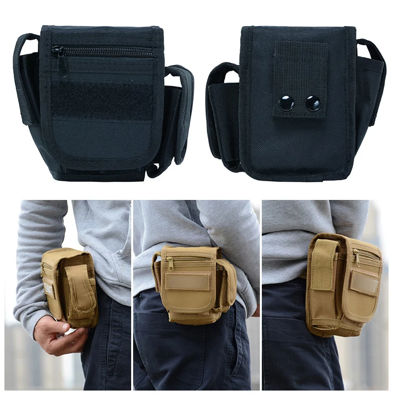 EDC Molle Tactical Pouch Outdoor Tool Kit Hiking Cycling Belt Waist Bag Hunting Miscellaneous Bag With Personality PVC Patches view 5