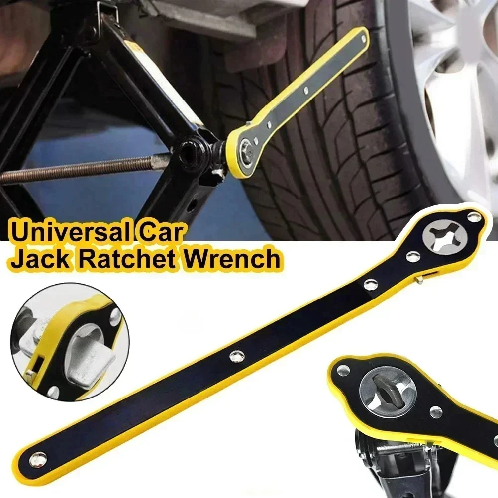Heavy Duty Labor Saving Ratchet Wrench Universal Cross Tire Wrench Portable Design for Car Emergency Wheel Removal Repair