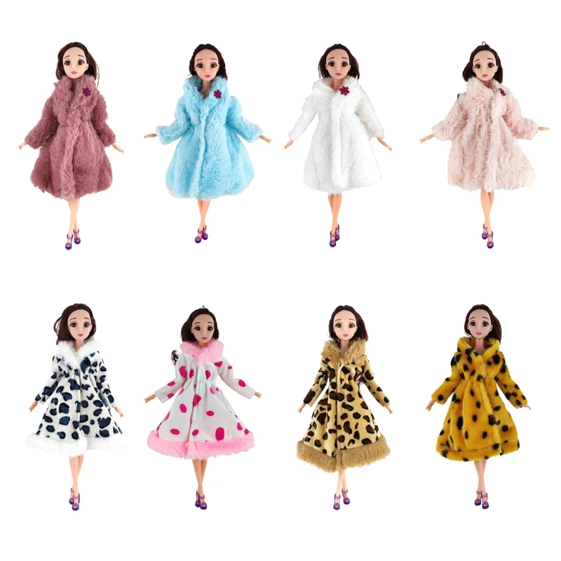 

Handmade Dolls Knitted Sweater Beautiful Clothes for Girls Pretend Role for Play Fashionable Casual Dress Coat for 12in