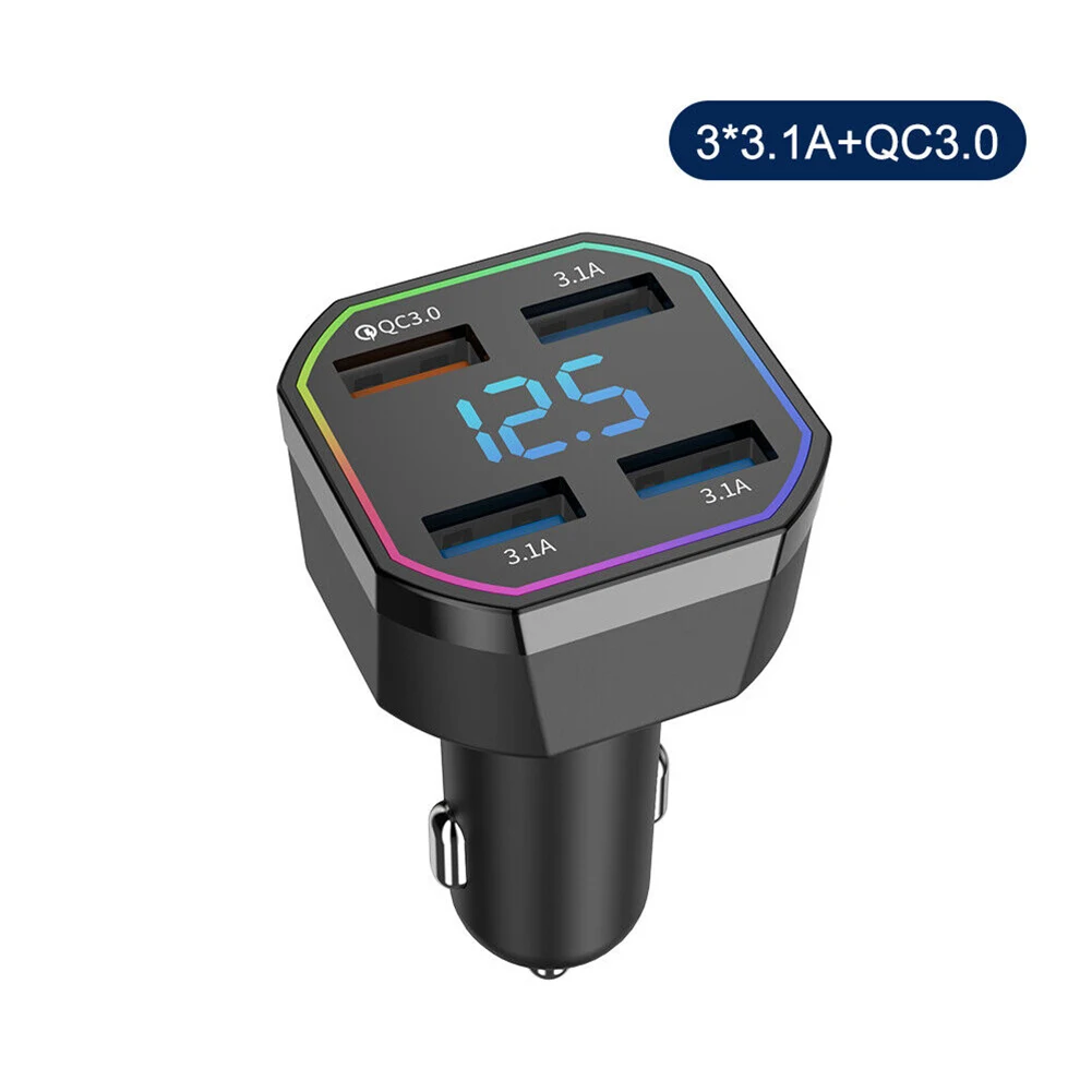 Szybka ładowarka samochodowa 63W USB-C PD QC do telefonu