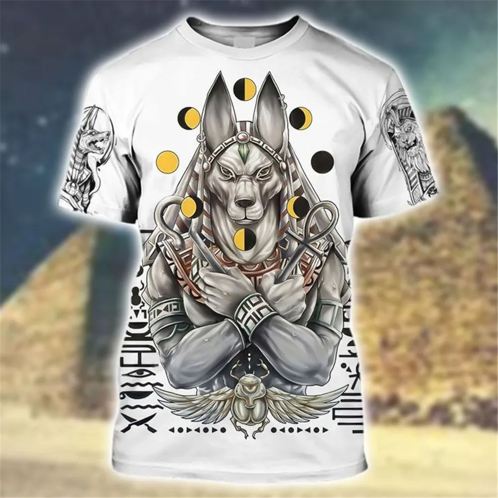 Ancient Egyptian Goddess Pharaoh Goddess 3D Printing Short Sleeve T-Shirt Men\'s Women\'s Unisex Fashion Men\'s Tops