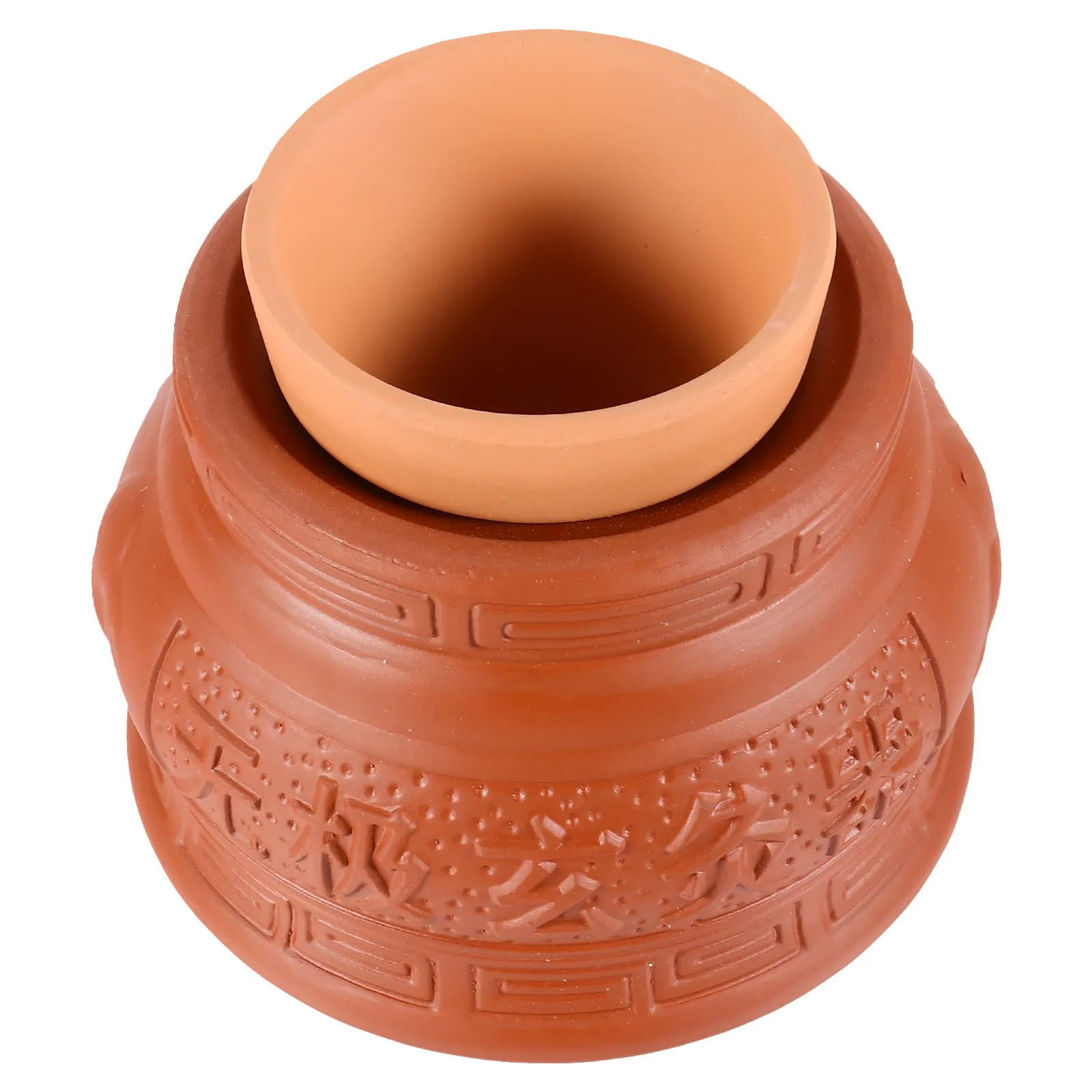1Pcs Red Porcelain Moxibustion Pot Portable Anti-Scald Double-Layer Moxa Burner for Arthritis Neck Shoulder Pain Relief