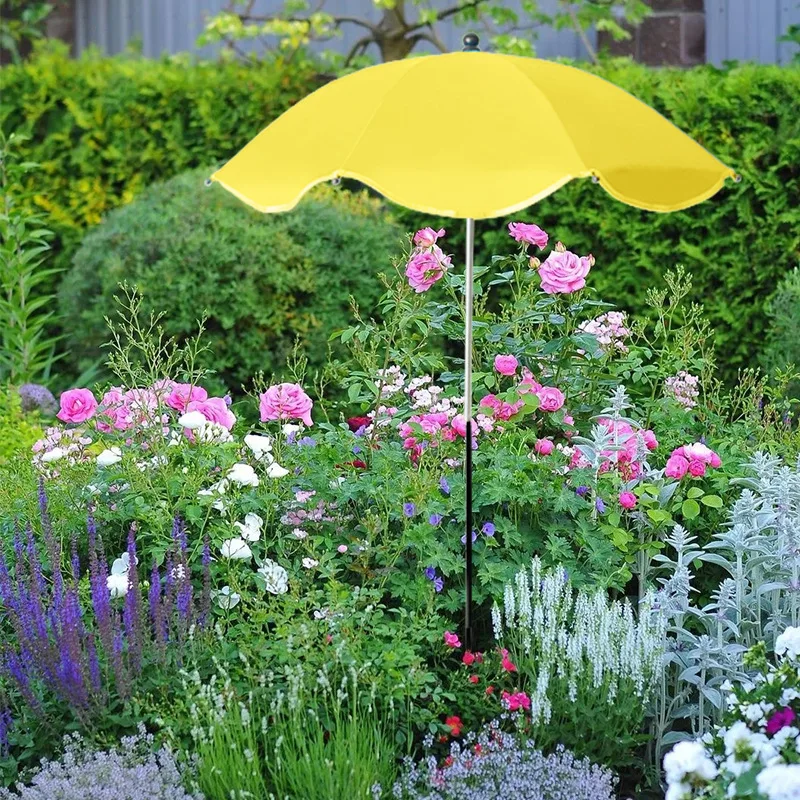 Rain Protection Garden Parasols With Stake 360 Degree Adjustable Garden Umbrella Shade Easy Installation Large