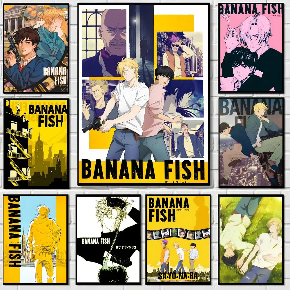Banana Fish Anime Canvas Poster Art HD Advanced Aesthetic Printing Paper Wall Art for Living Room Home Decor