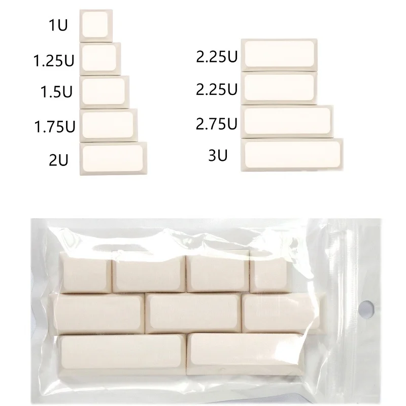 9 Keys/pack PBT Dye Subbed XDA QX Profile Key Caps 1U 1.25U 1.5U 1.75U 2U 2.25U 2.75U 3U Keycaps For Customized Keyboard