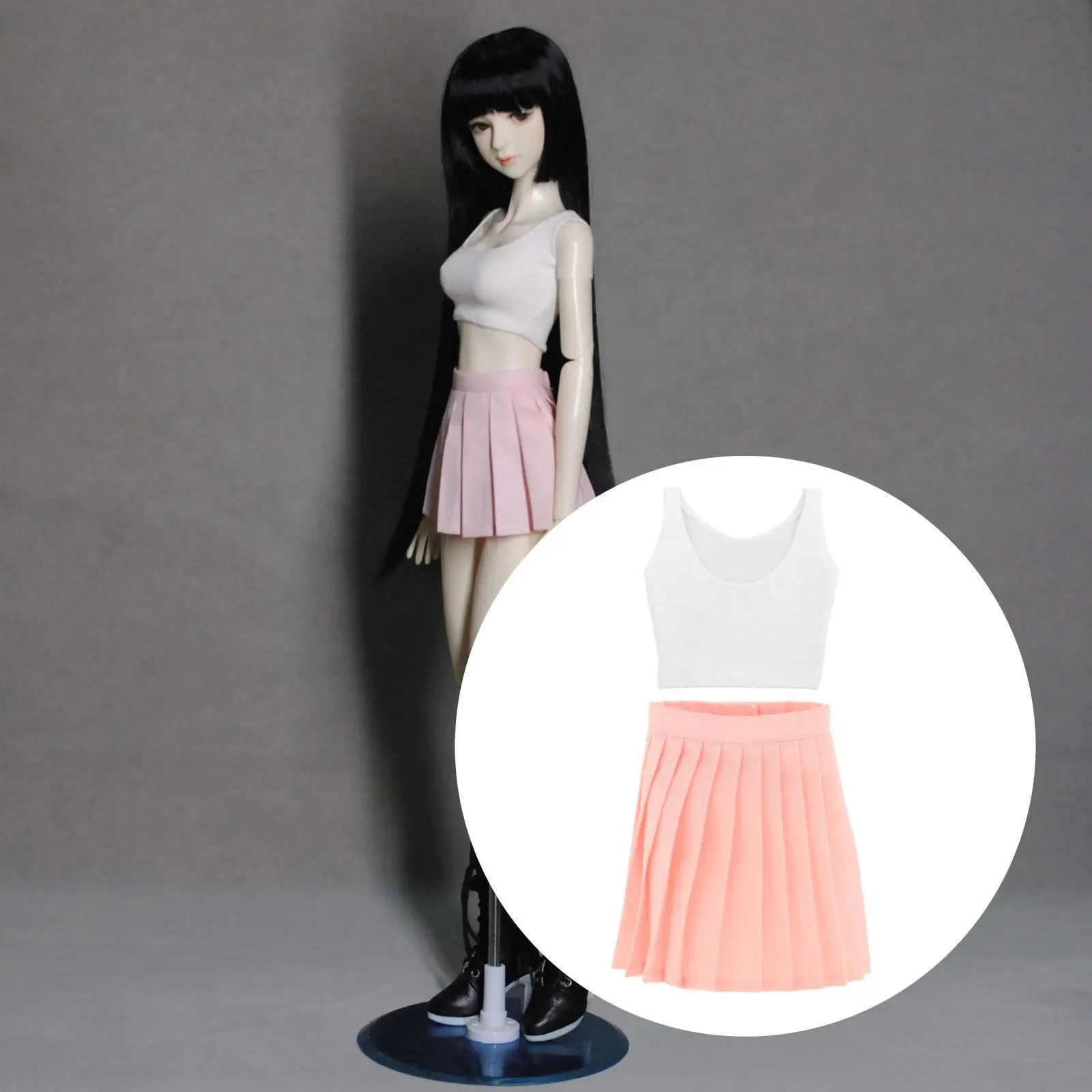 

Красивая Одежда для кукол, плиссированная юбка из ткани 1/3 BJD 60, платье для куклы, подарки для девочек, без куклы