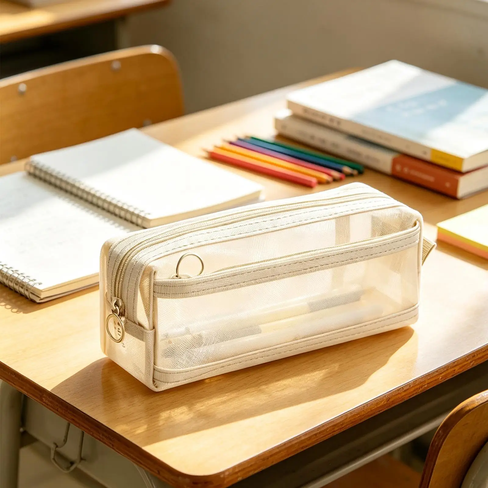 Pencil Case For Student Exams High School Stationery Box Large Capacity For School Supplies Smooth Sliding Rounded Corners