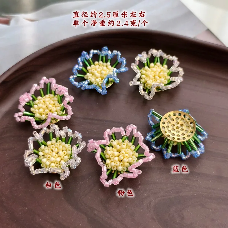 Shoe Charms Handmade Beaded Sunflower 3D Crystal Colorful Premium Lightweight Durable Clog Sandals Beach Party DIY Decor