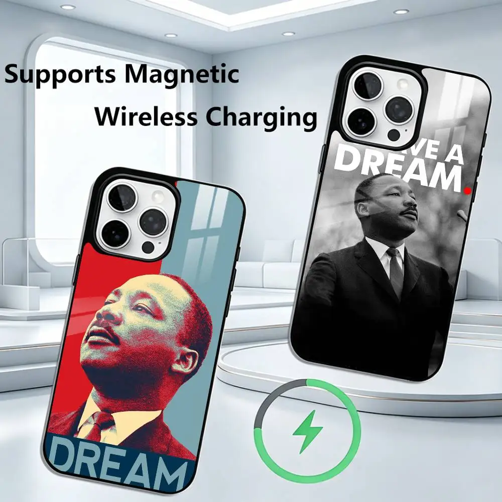 Great M-Martin Luther King Jr  Phone Case For iPhone18,17,16,15,14,13,12,11 Plus,Pro Allows magnetic wireless charging