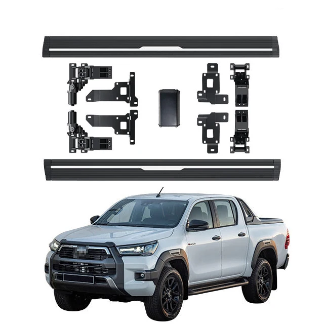 

Factory Customized high quality Aluminum Alloy ABS Side Step Waterproof Electric Running Board For Hilux 2015 2023