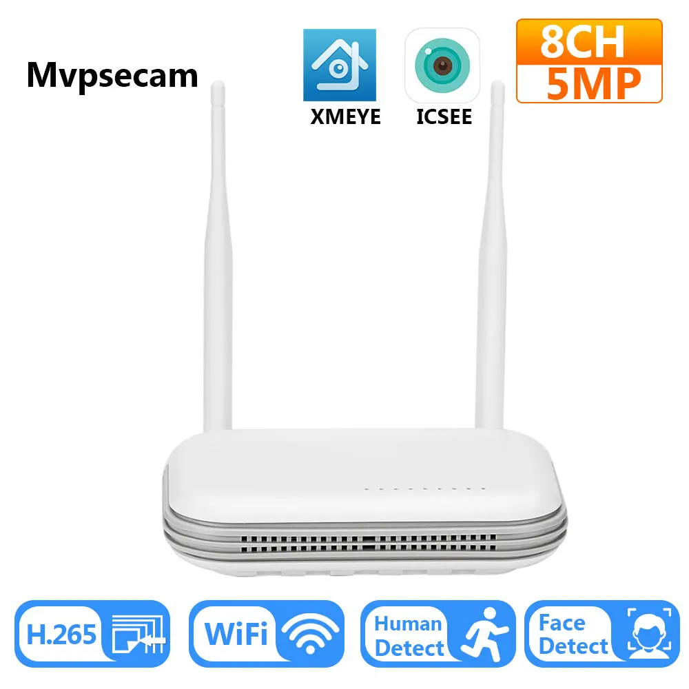 

XMEYE Face detection 8CH 3MP Wifi NVR System P2P 4CH 5MP Wireless CCTV Network Video Surveillance Recorder Support 4K IP Camera