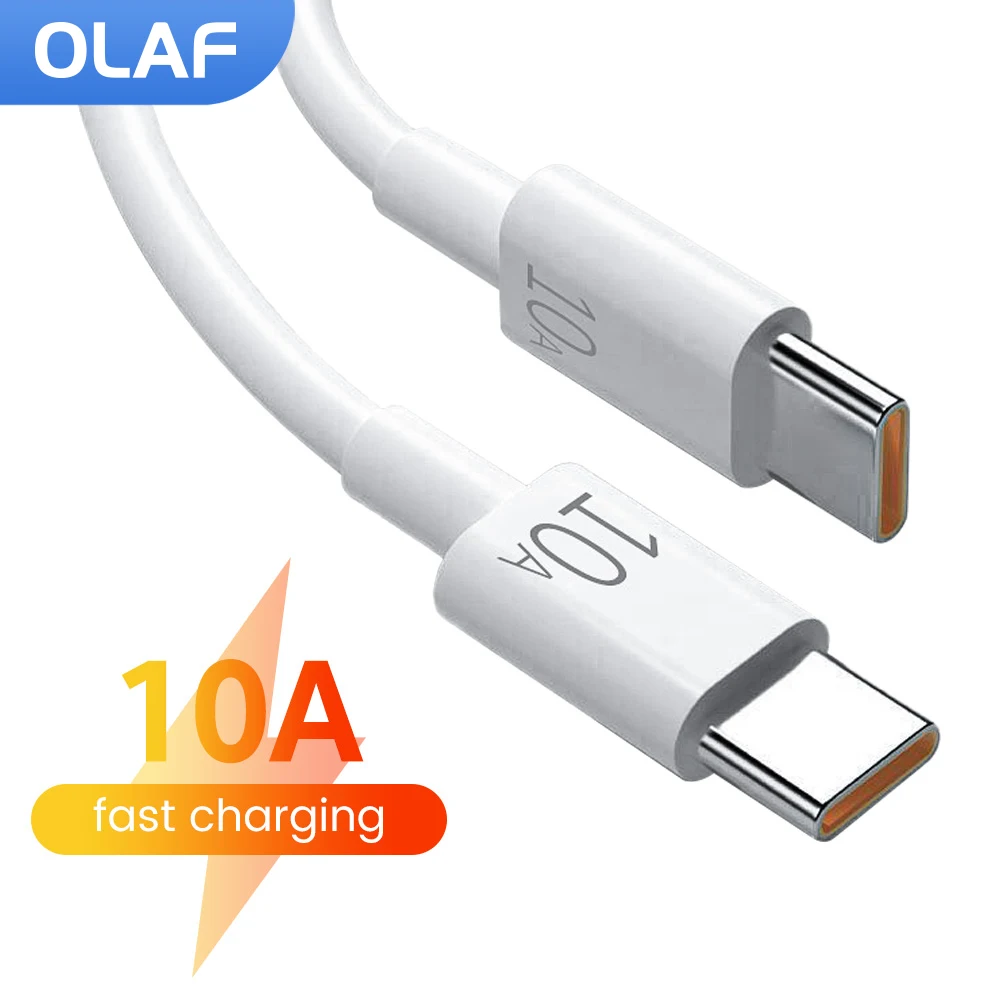 10A USB C to Type C Cable For iPhone 15 Pro Max PD Fast Charging Data Cord for Xiaomi 14 Redmi Oneplus 12 POCO X6 OPPO Samsung