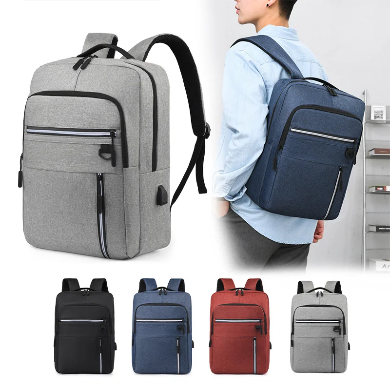 

Fashion Student Schoolbag Business Laptop USB Interface Waterproof Backpack Large Capacity Leisure Travel Men's Shoulder Handbag