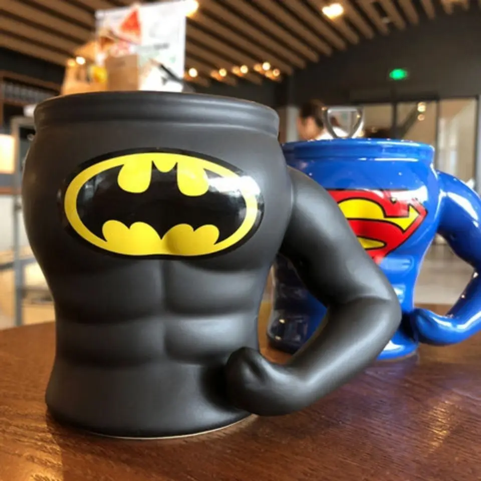 Batman spersonalizowane kubki ceramiczne Cartoon Anime kubki do kawy moda biuro gospodarstwa domowego płatki owsiane mleko kubek śniadaniowy