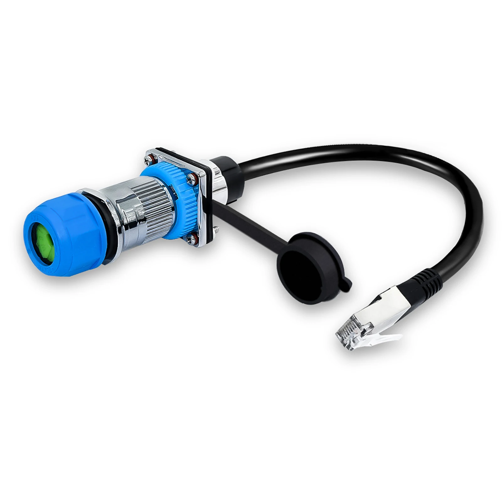 IP68 Network RJ45 Waterproof Connectors Ethernet RJ45 Metal Plug Zinc Alloy Waterproof Socket for Outdoor Ethernet