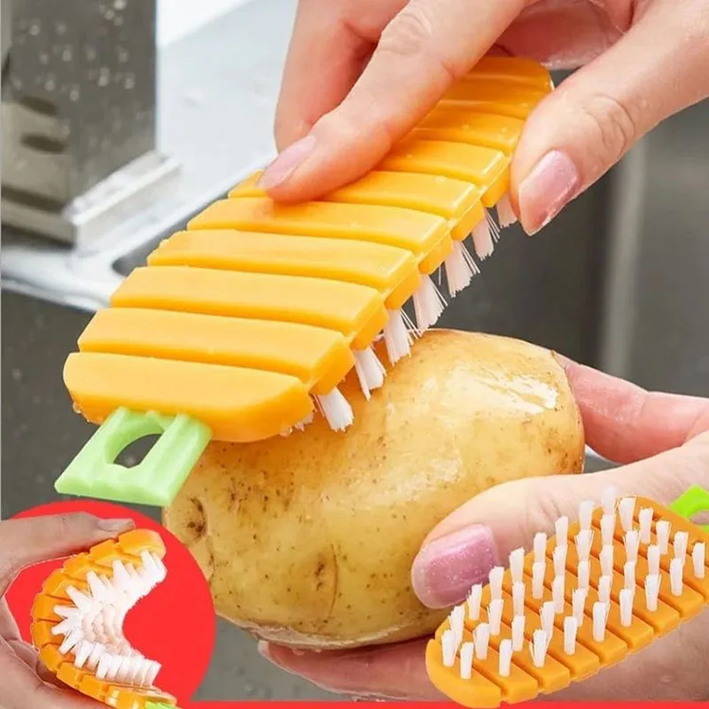 Fruit Vegetable Cleaning Brush Potato Carrots Salad Cleaner Antibacterial Brushes Kitchen Fruit Cleaning Tools Accessoies New