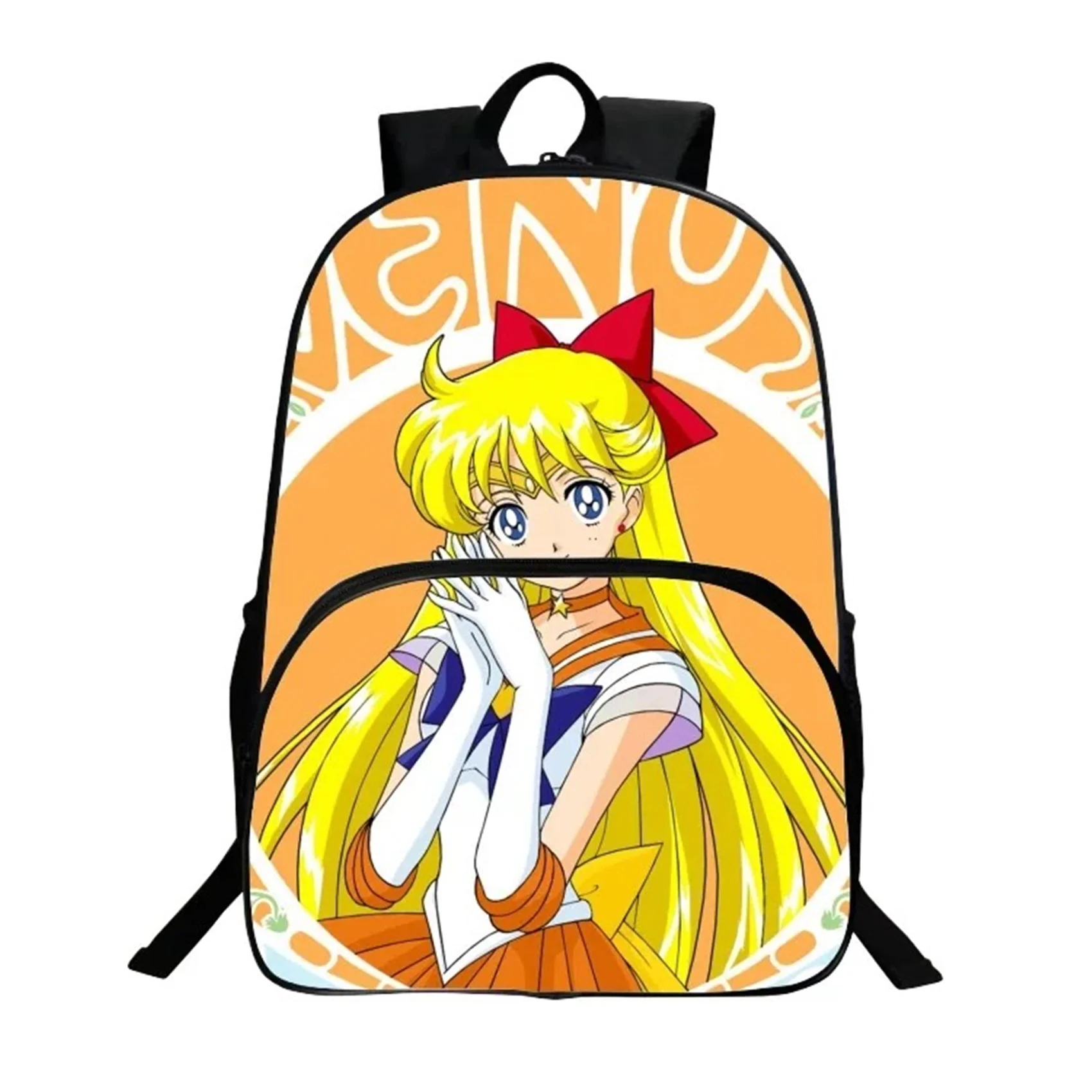 

Sailor Mooon Backpack with Front Pocket,Canvas Schoolbag Bookbag for Kid,Boy,Girl