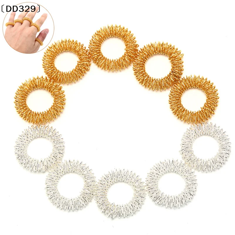 5Pcs Finger Massage Ring Acupuncture Acupressure Health Care Body Massager〔DD329〕