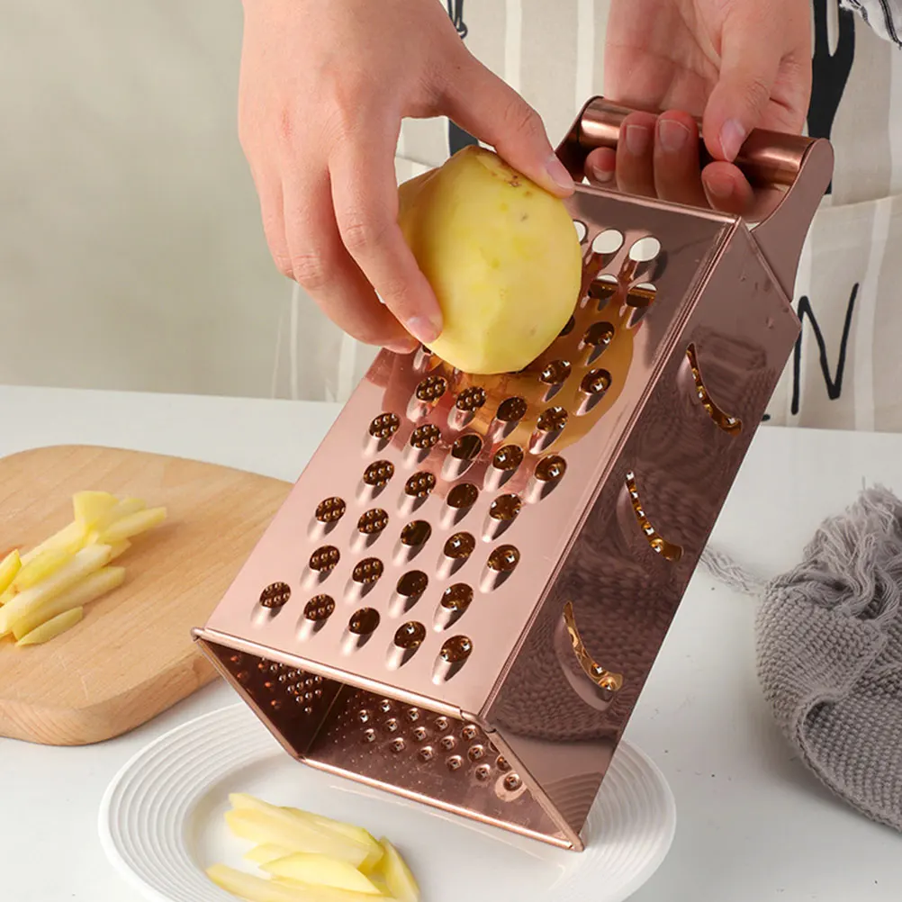 

Stainless Steel Cheese Vegetable Grater Hand Slicer Multi Functional Kitchen Tool Easy Shredding Safe Non Slip Handle Time