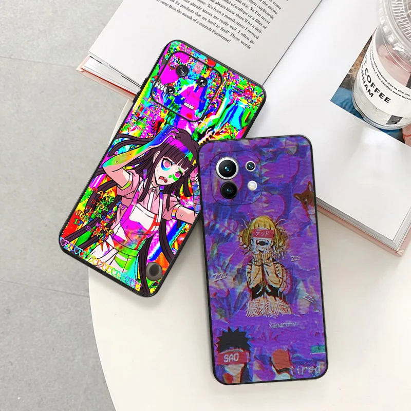 Matte Phone Cases For Redmi 12 12c 13c Note12 Note13 Pro Anime Vaporwave Glitch Art Xiaomi 13 Lite 12x 12t 12s Soft Black Cover