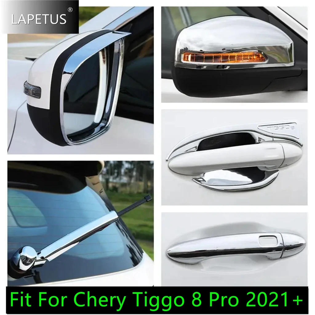 

Auto Rear Window Wiper / Door Handle Bowl / Rearview Mirror Rain Eyebrow Cover Trim Accessories For Chery Tiggo 8 Pro 2021 2022