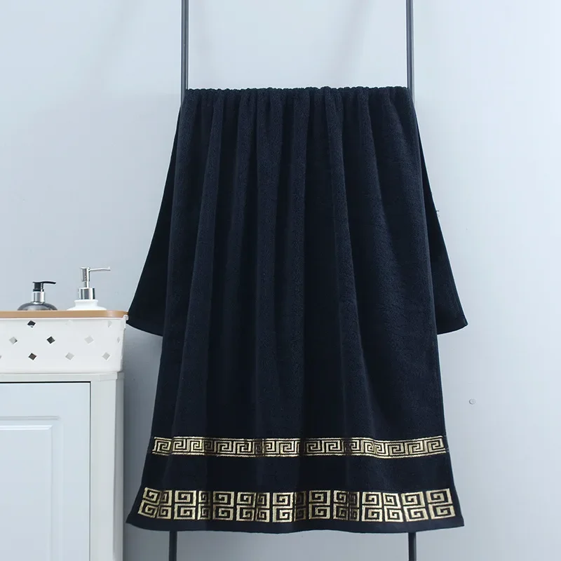 Oversized Bath Towel 140x70cm Black Green White Blue White Brown Embroidered Gift Big Bath Hand Face Towels Cover 수건 세트 Toallas