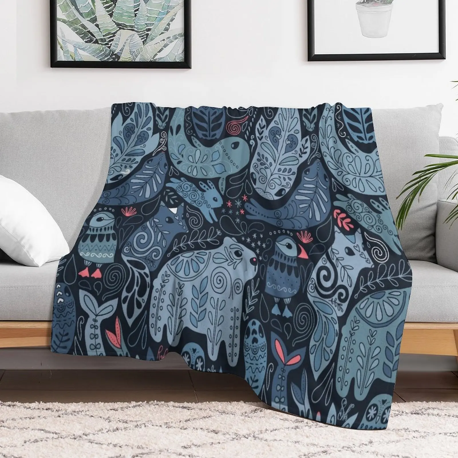 

Arctic animals. Narwhal, polar bear, whale, puffin, owl, fox, bunny, seal. Throw Blanket Luxury Throw Blankets For Baby Blankets