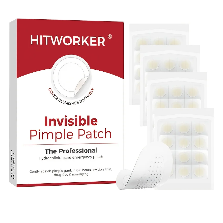 12/24/48 Hitwalker acne patches, hydrogel patches, 24-hour protection, invisible coverage, non irritating, suitable for sensitiv