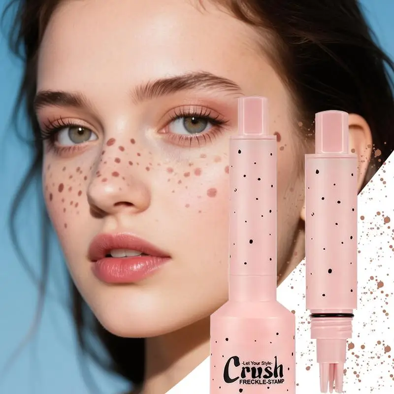 NEU 1 Stück künstlicher Sommersprossenstift, weicher brauner Stempel, Luftpolster, Sommersprossenentfernung, Make-up, wasserdichter Punktstift, Punkt-Gesichts- und Körperbemalungsstift